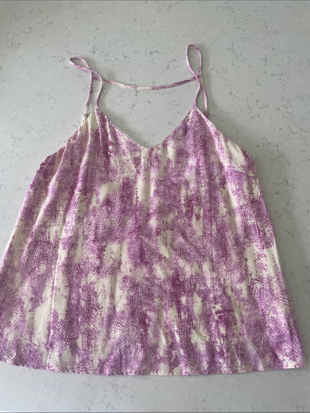 Style Rack Lilac and Cream Tie-Dye Camisole Top